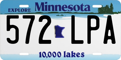 MN license plate 572LPA