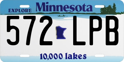 MN license plate 572LPB