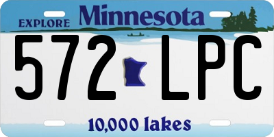 MN license plate 572LPC