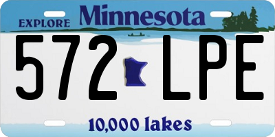 MN license plate 572LPE