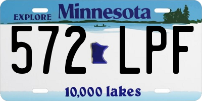 MN license plate 572LPF