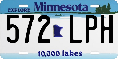 MN license plate 572LPH