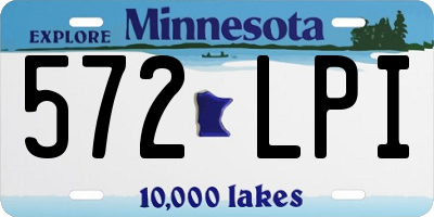 MN license plate 572LPI