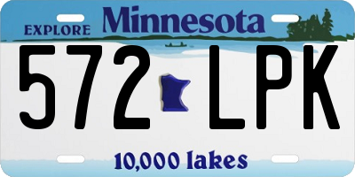 MN license plate 572LPK
