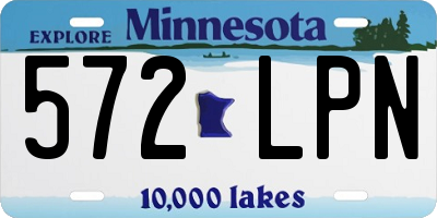 MN license plate 572LPN
