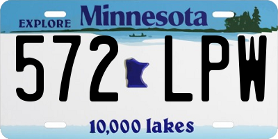 MN license plate 572LPW