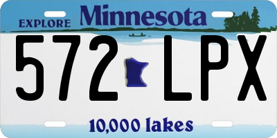 MN license plate 572LPX