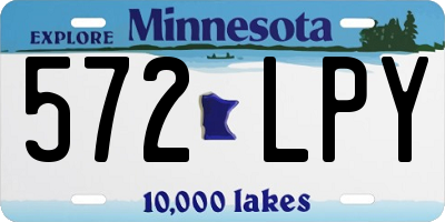 MN license plate 572LPY
