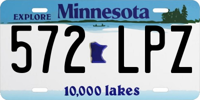 MN license plate 572LPZ