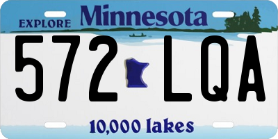 MN license plate 572LQA