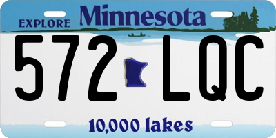 MN license plate 572LQC