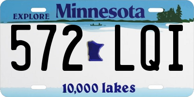 MN license plate 572LQI