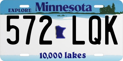 MN license plate 572LQK