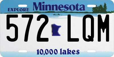 MN license plate 572LQM