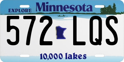 MN license plate 572LQS