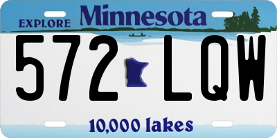 MN license plate 572LQW