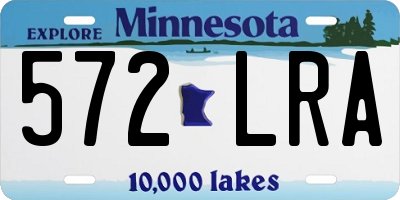 MN license plate 572LRA