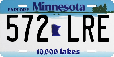 MN license plate 572LRE