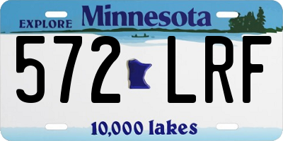 MN license plate 572LRF