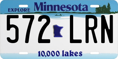 MN license plate 572LRN
