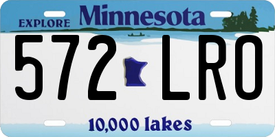MN license plate 572LRO