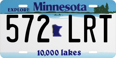 MN license plate 572LRT