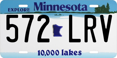 MN license plate 572LRV