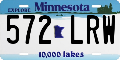 MN license plate 572LRW