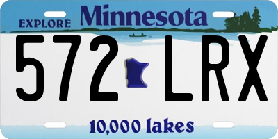 MN license plate 572LRX