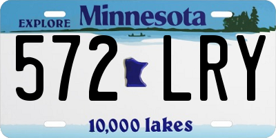 MN license plate 572LRY