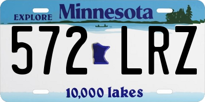 MN license plate 572LRZ