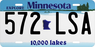 MN license plate 572LSA
