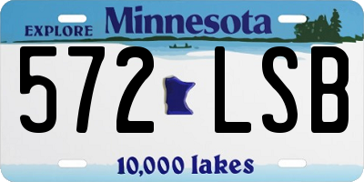 MN license plate 572LSB