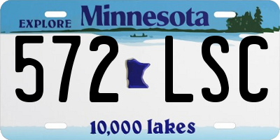 MN license plate 572LSC