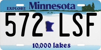 MN license plate 572LSF