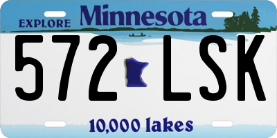 MN license plate 572LSK