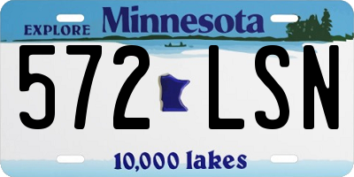 MN license plate 572LSN