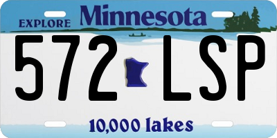 MN license plate 572LSP