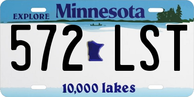 MN license plate 572LST