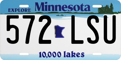 MN license plate 572LSU
