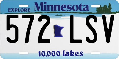 MN license plate 572LSV