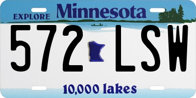MN license plate 572LSW