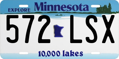 MN license plate 572LSX