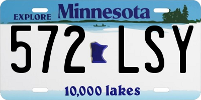MN license plate 572LSY