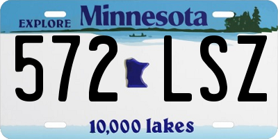 MN license plate 572LSZ