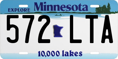 MN license plate 572LTA