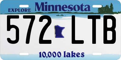 MN license plate 572LTB