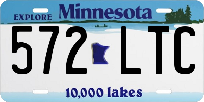 MN license plate 572LTC