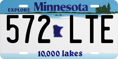 MN license plate 572LTE