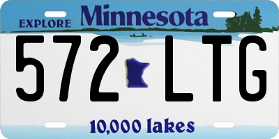 MN license plate 572LTG